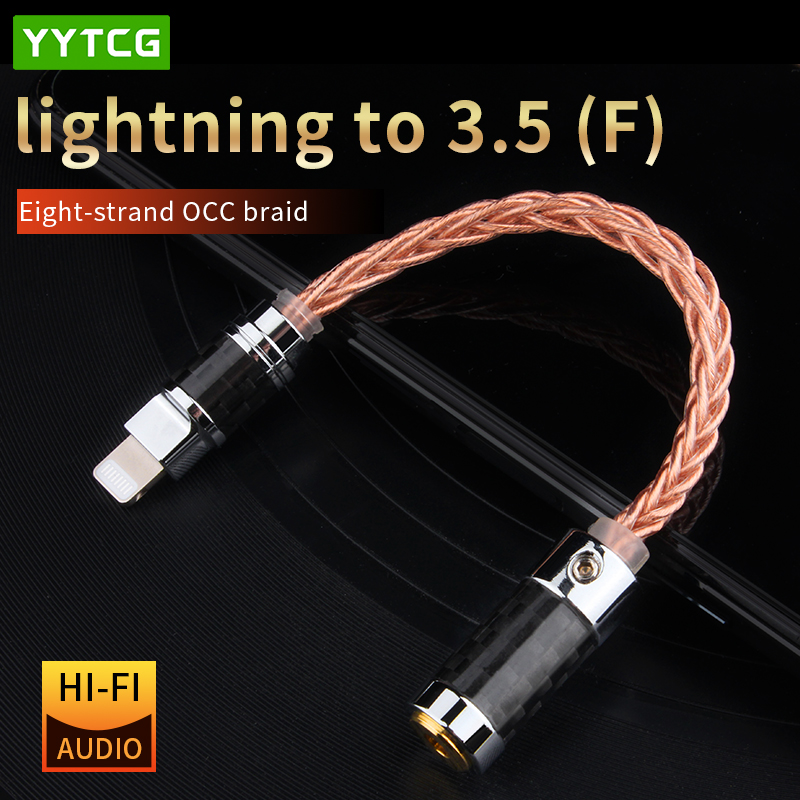 Wired Earphone Lightning - YYTCG adaptor Jack tipe-c ke 2.5/3.5/4.4mm,