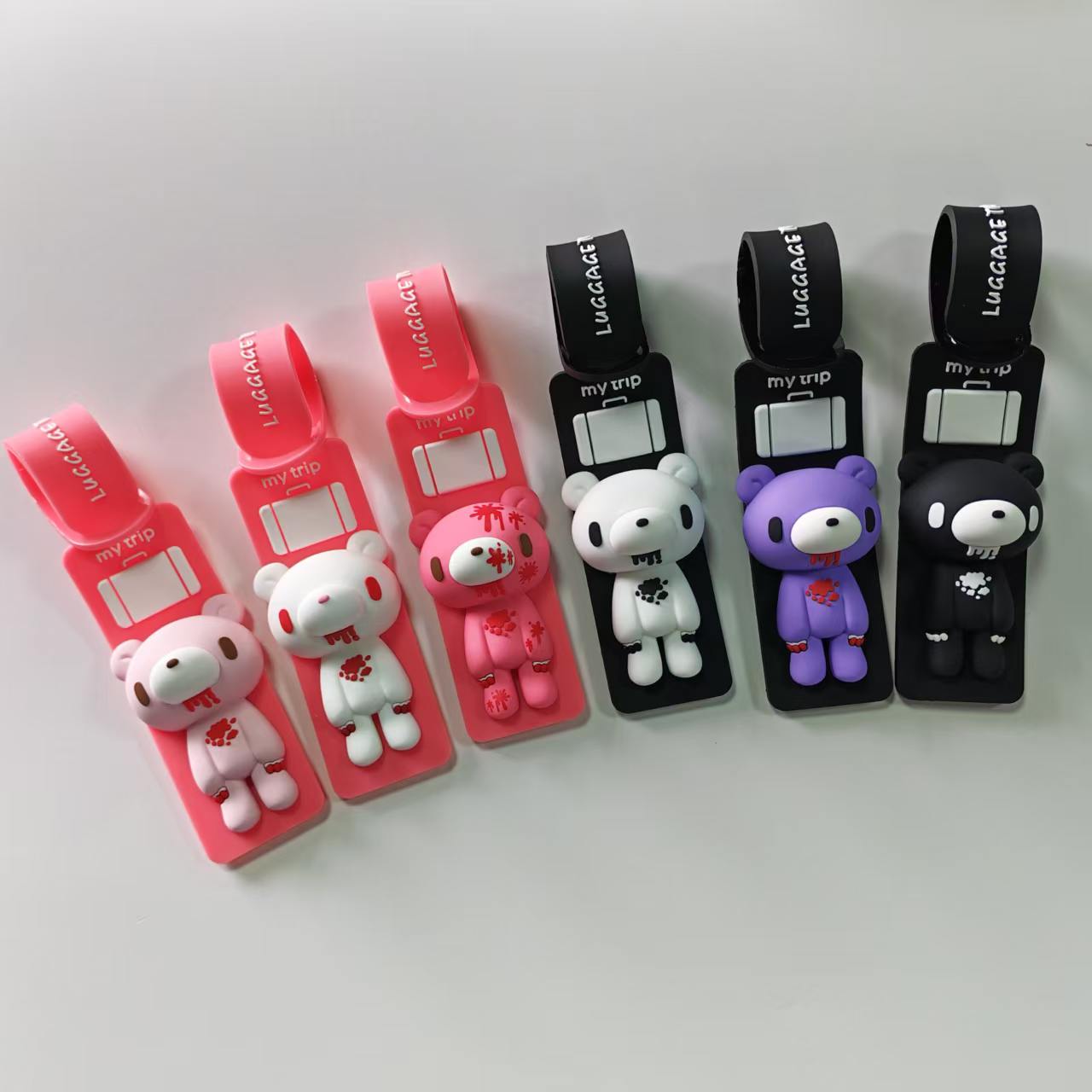 Tablet Cute Accessories - Tag Bagasi Silikon Beruang Kartun Lucu,