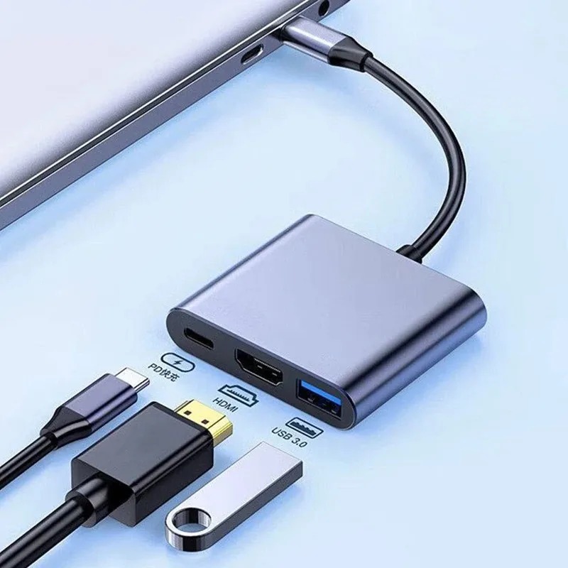 Usb Hub Type C - USB C HUB 3in1 Tipe C