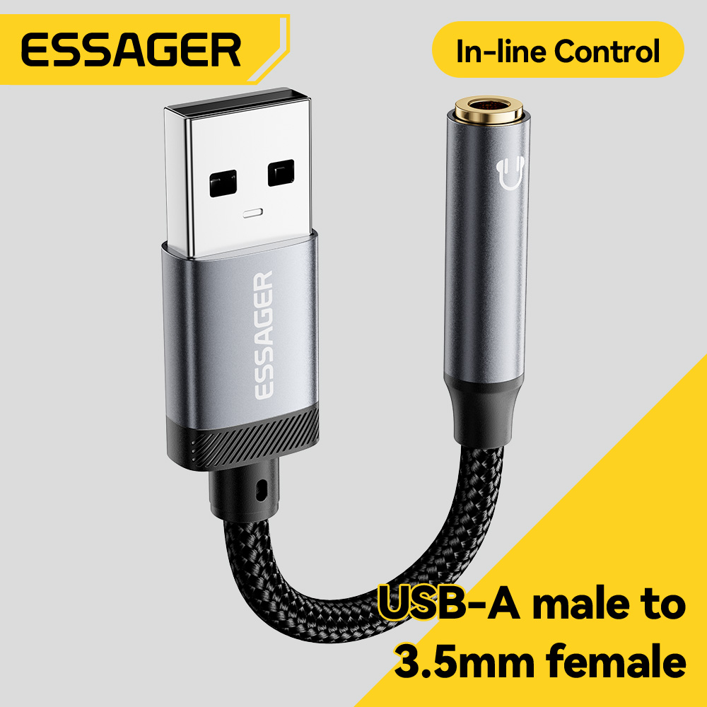 Wired Earphone Lightning - Essager Kabel Audio USB ke 3.5mm