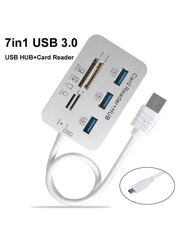 7in1 3 Port USB TYPE C 3.0 HUB - Usb Hub Type C ulasan dan harga