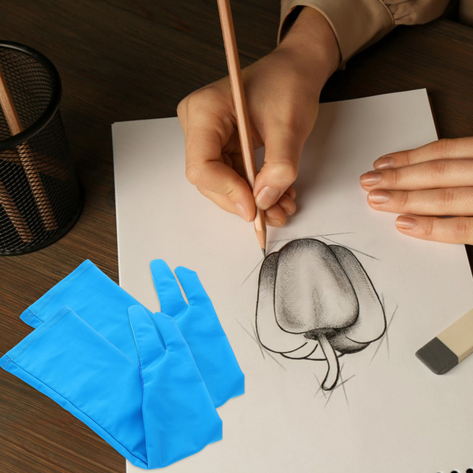 1 Pasang Sarung Tangan Menggam - Drawing Glove Artist ulasan dan harga