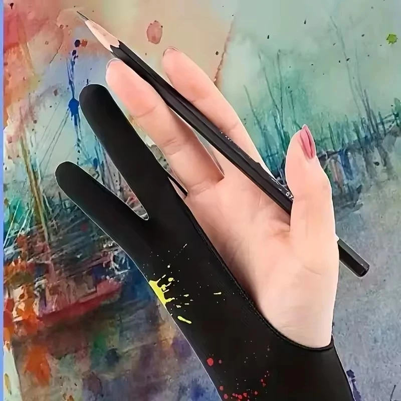 1/3 Buah Stylus Hitam Biru Abu - Drawing Glove Artist ulasan dan harga