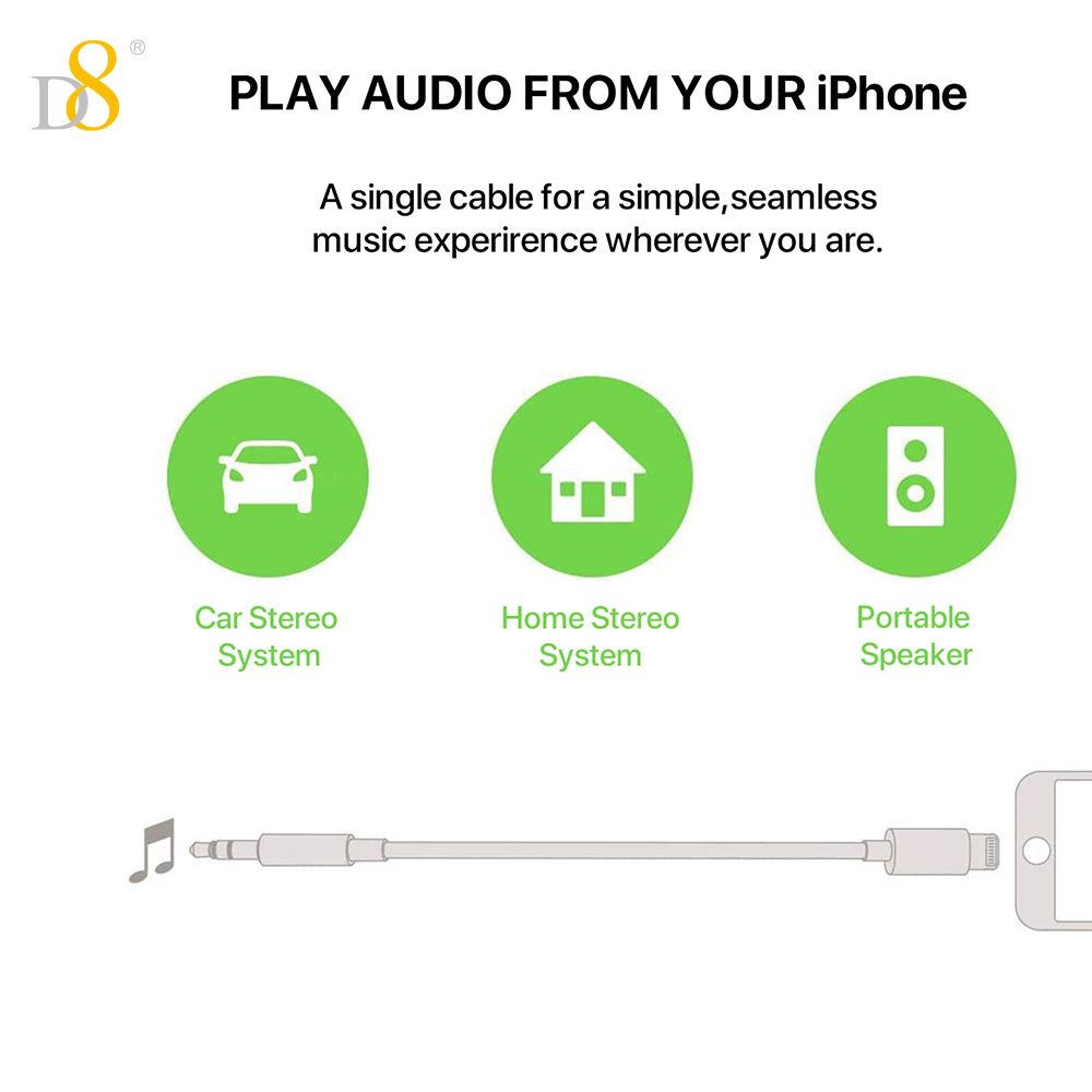 D8 Lightning Ke Adaptor Audio  - Wired Earphone Lightning ulasan dan harga