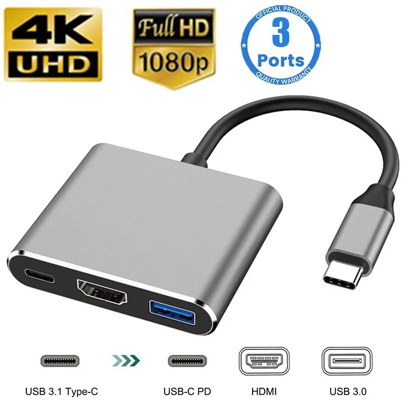 USB C HUB 3in1 Tipe C 3.0 Ke S - Usb Hub Type C ulasan dan harga