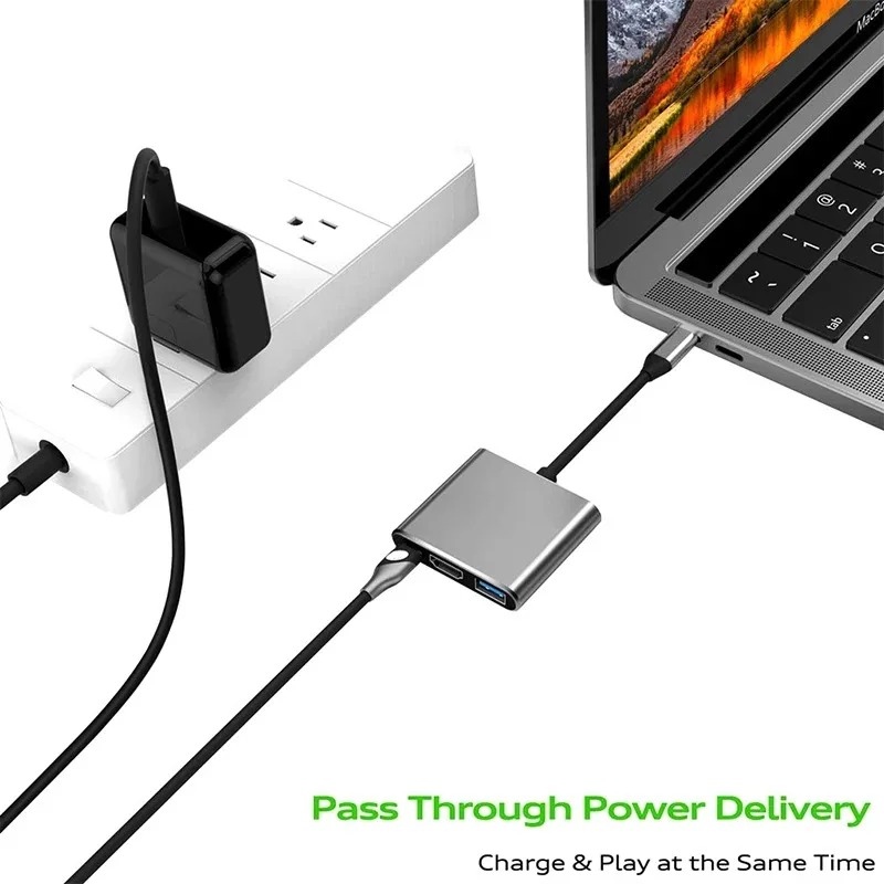 USB C HUB 3in1 Tipe C 3.0 Ke S - Usb Hub Type C ulasan dan harga