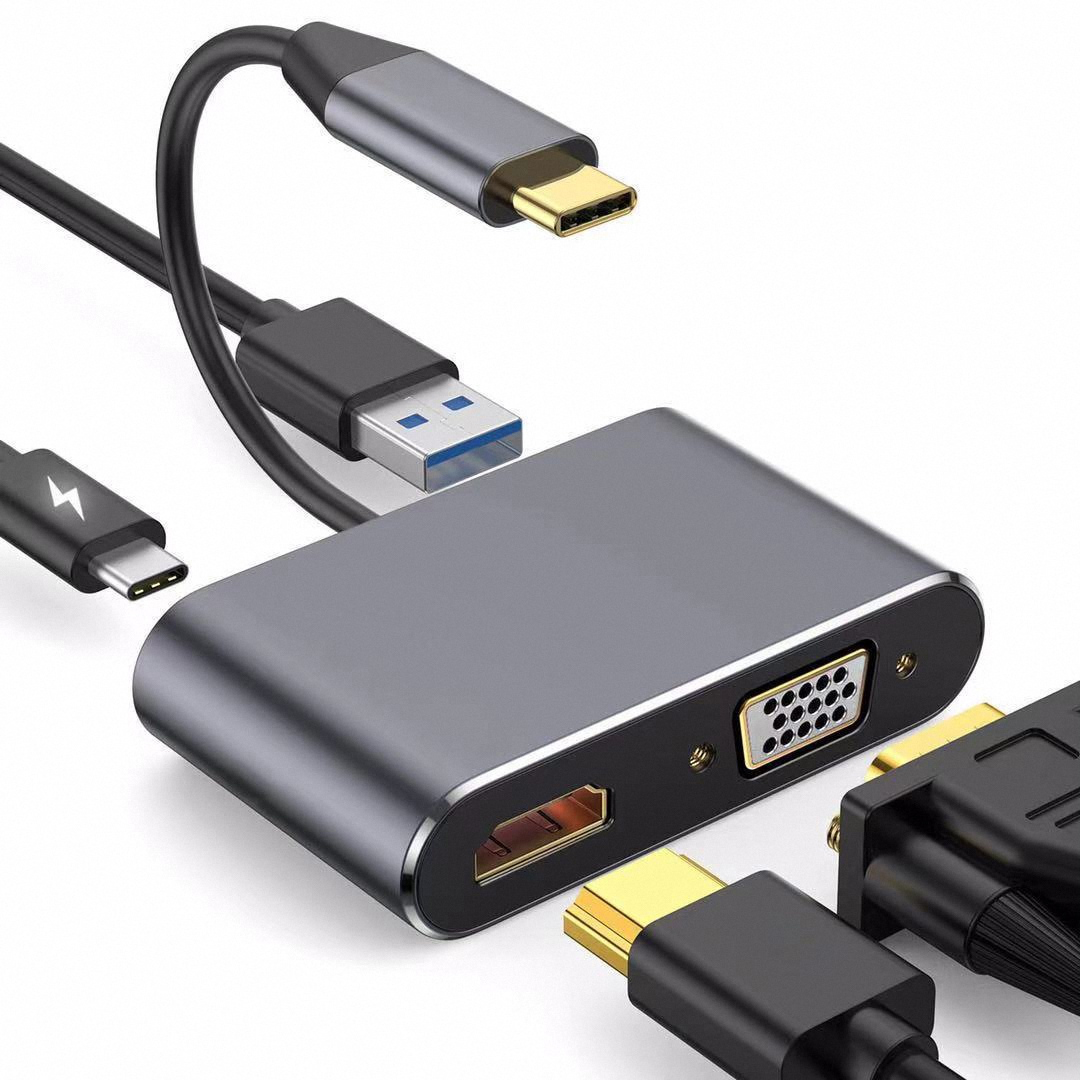 Kabel Video HD 4K USB Type C k - Usb Hub Type C ulasan dan harga