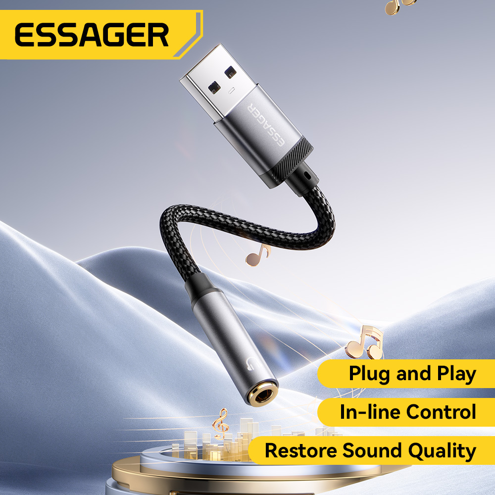 Essager Kabel Audio USB ke 3.5 - Wired Earphone Lightning ulasan dan harga